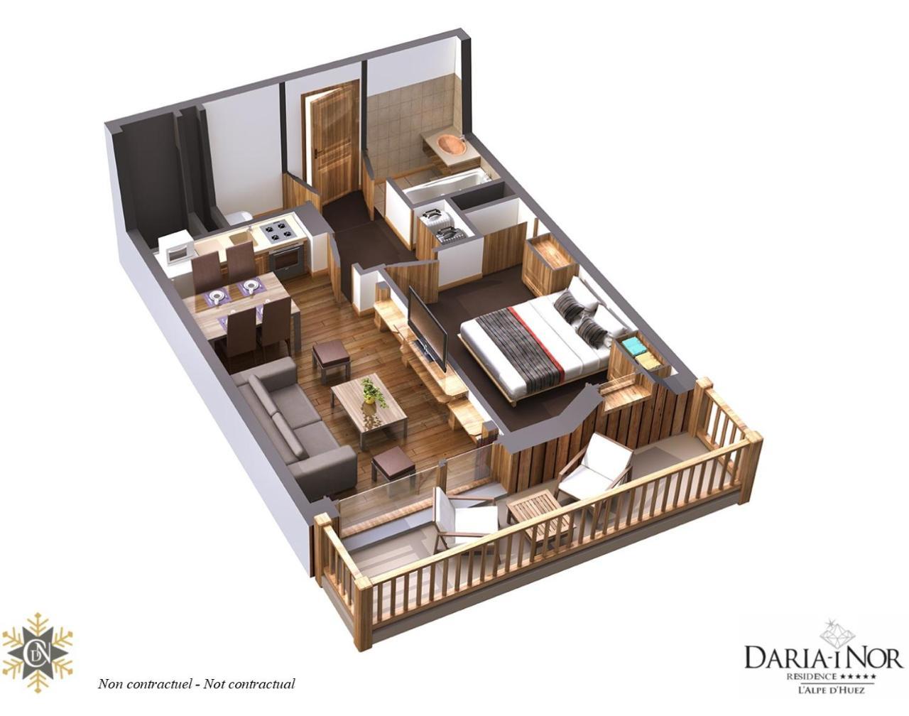 אלפה ד'הואז Residence Daria-I Nor By Les Etincelles מראה חיצוני תמונה