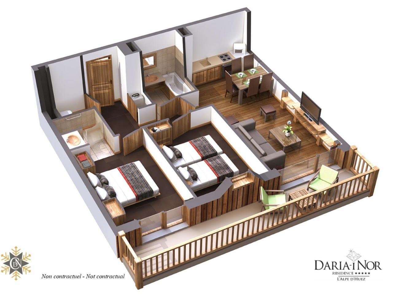 אלפה ד'הואז Residence Daria-I Nor By Les Etincelles מראה חיצוני תמונה